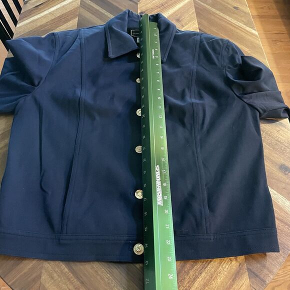 St. John Sport Jacket Button Up Rhinestone USA Flag Embroidered Womens Small - Picture 4 of 8